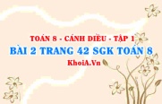 Bài 2 trang 42 SGK Toán 8 tập 1 Cánh Diều
